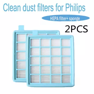 2x Replacement Filters for Philips Vacuum Cleaner HEPA Filters FC8473 FC8474 - Bild 1 von 5