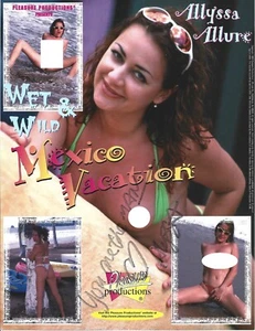 Foto vacanze Messico firmata a mano Allyssa Allure slick COA autografata pornostar - Foto 1 di 2