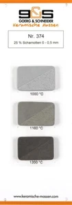 Goerg & Schneider keramische Masse 374 - 10kg - Anthrazit, 25% Schamotte 0-0,5mm - Bild 1 von 2