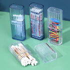 Portable Transparent Storage Box Travel Toothpick Cotton Swab Box Finishing @~@
