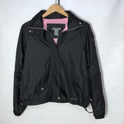 Chaqueta cortavientos deportiva Oleg Cassini para mujer talla pequeña ventilada debajo de los brazos bolsillo Foto 1 de 4