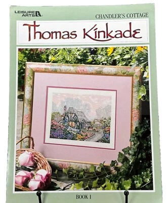 Leisure Arts Cross Stitch Leaflet Chandler's Cottage Thomas Kinkade Book 1 1998 - Image 1 of 4