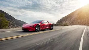 Póster fotográfico impreso de decoración de pared Tesla Roadster alta resolución - Imagen 1 de 1