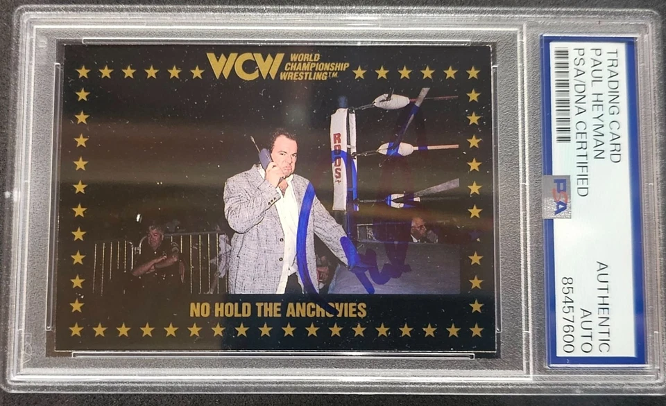 Tarjeta de novato de marketing firmada por Paul Heyman 1991 WCW CHAMP PSA GEMA AUTO Foto 1 de 1