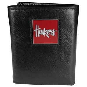 Nebraska Cornhuskers Deluxe Leather Tri-fold Wallet - Picture 1 of 2