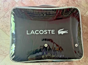 NUEVO JUEGO DE EDREDÓN LACOSTE percal sólido 3 piezas COMPLETO / REINA - antracita - Imagen 1 de 4
