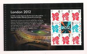 2012 GB QE2 DY5 THE OLYMPIC FLAME COMMEMORATIVE PRESTIGE BOOK PANE SG 3337A - Picture 1 of 1
