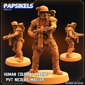 Human Colonial Marine Pvt. Nicolas Macler Papsikels Miniature AvP, Aliens - Picture 1 of 1
