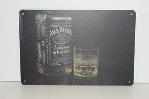JDMS6  JACK DANIEL'S Bottle & Glass  Metal Sign New 30 cm W X 20 cm H - Bild 1 von 2