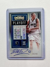 Dirk Nowitzki - Autograph Card - 2021/22 Panini Contenders Playoff Ticket - /49