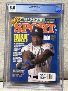 Bo Jackson SPORT Magazine March 1990 CGC 8.0 Newsstand Kansas City Royals - Picture 1 of 8