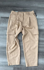 Prologue Mid Rise Crop Utility Pants Size 14 NWT Ankle Tan Cargo