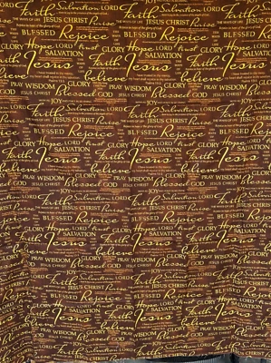Brother Sister Design Faith Cotton Fabric  2 yards - Image 1 of 4