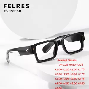 Gafas de lectura de marco grueso cuadrado para hombre gafas de lectura premium elegantes antiazules - Imagen 1 de 17