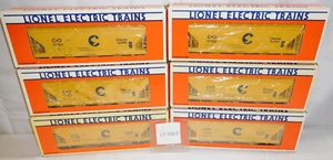 LIONEL 6-17100 to 17105 CHESSIE C&O ACF HOPPERS STANDARD O GAUGE 6 CAR TRAIN SET - Picture 1 of 10
