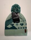 Obermeyer Damska czapka z pomponem Telluride Miętowa To Be One Size Miętowa Zielona Czapka zimowa