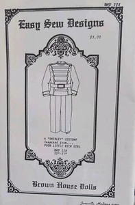 Brown House Dolls pattern # 228 Shirley Costume  Cut Fits 20/21"  Doll - Picture 1 of 3