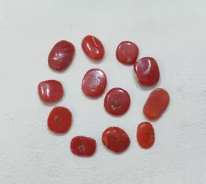 100% Natur Vintage Koralle Cabochon Edelstein Mittelmeer Italien Koralle Cabochon - Bild 1 von 5