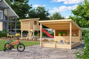 Spielhaus Kinderhaus PIPPI 2 200 x 272 cm Garten Sandkasten Lasita Maja Holz - Bild 1 von 3