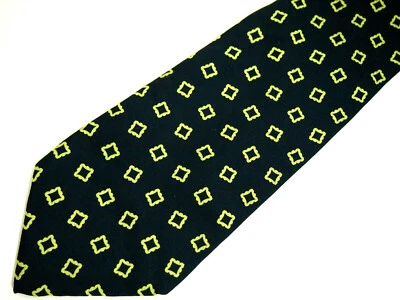 Corbata para hombre J.Crew azul marino verde estampado geométrico seda 59" Foto 1 de 4