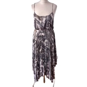 Abito midi AllSaints Lerin Brecon plissettato taglia M - prezzo di listino £ 245 - Foto 1 di 13