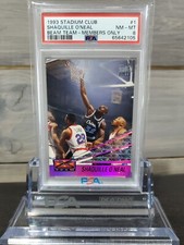 1993 Stadium Club BEAM TEAM Members Only #1 Shaquille O'Neal PSA 8 NM-MT - FRESH