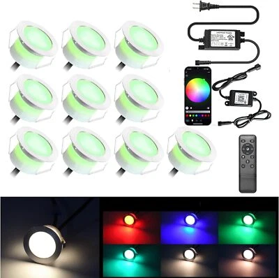 10pcs Φ1.77 WiFi Led Decking Lights Low Voltage Recessed Outdoor Deck Stair Lamp - Image 1 of 4