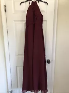 Bridesmaid Dress/Burgundy/New/Snap at back Collar/Alterations Not Complete # - Picture 1 of 12