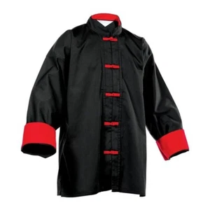 CENTURY KUNG FU SHIRT/JACKET BLACK WITH RED BUTTONS SIZE 1 - Picture 1 of 6