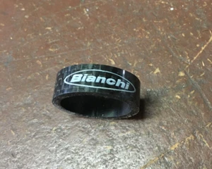 DISTANZIALE 1 cm SERIE STERZO BIANCHI CARBON 1 1/8 BICICLETTA DA CORSA - Foto 1 di 2