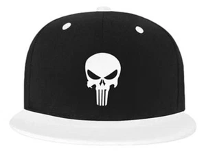 The Punisher Skull Logo Classic Snapback Adjustable Baseball Hat - Picture 1 of 3