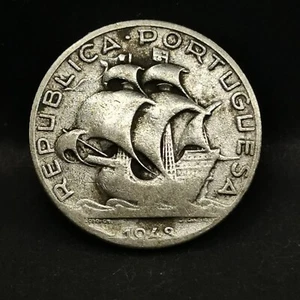 2.5 ESCUDOS ARGENT 1943 PORTUGAL / SILVER - Picture 1 of 3