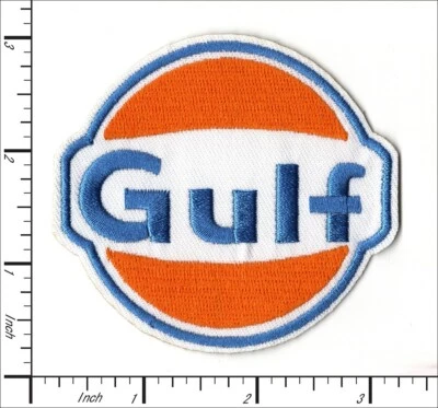 20 Pcs Embroidered Iron on patches Gulf Oil Gas Station 78x72mm AP063gFa - Image 1 of 2