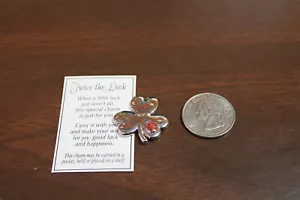NEW GANZ TWICE THE LUCK LADYBUG ON CLOVERLEAF POCKET CHARM - Picture 1 of 1