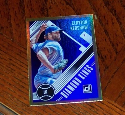 2018 Panini Donruss Diamond Kings Press Proof Gold /99 Clayton Kershaw #14 - Image 1 of 3