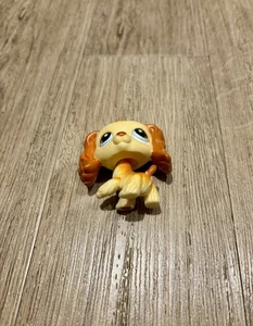 Littlest Pet Shop LPS #298 CreamTan Cocker Spaniel cucciolo cane zampa sollevata blu L10 - Foto 1 di 2