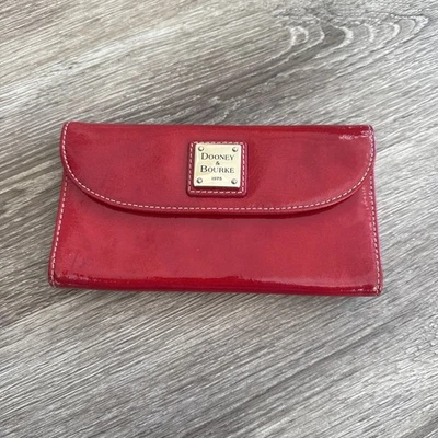 Dooney And Bourke Bright Red Patent Leather Wallet  - Image 1 of 4