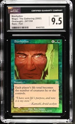 BIORHYTHM Onslaught Foil Rare CGC 9.5 MTG [Nostalgium] - Image 1 of 2