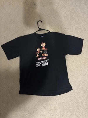 Condorito T-Shirt Mens XL Black Chile Tourist Graphic Tee Funny Cartoon Gift - Image 1 of 4