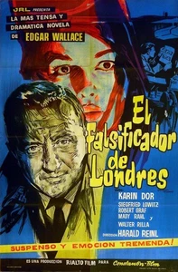 DER FALSCHER VON LONDON 1961 Edgar Wallace, Karin Dor ARGENTINE POSTER - Bild 1 von 1