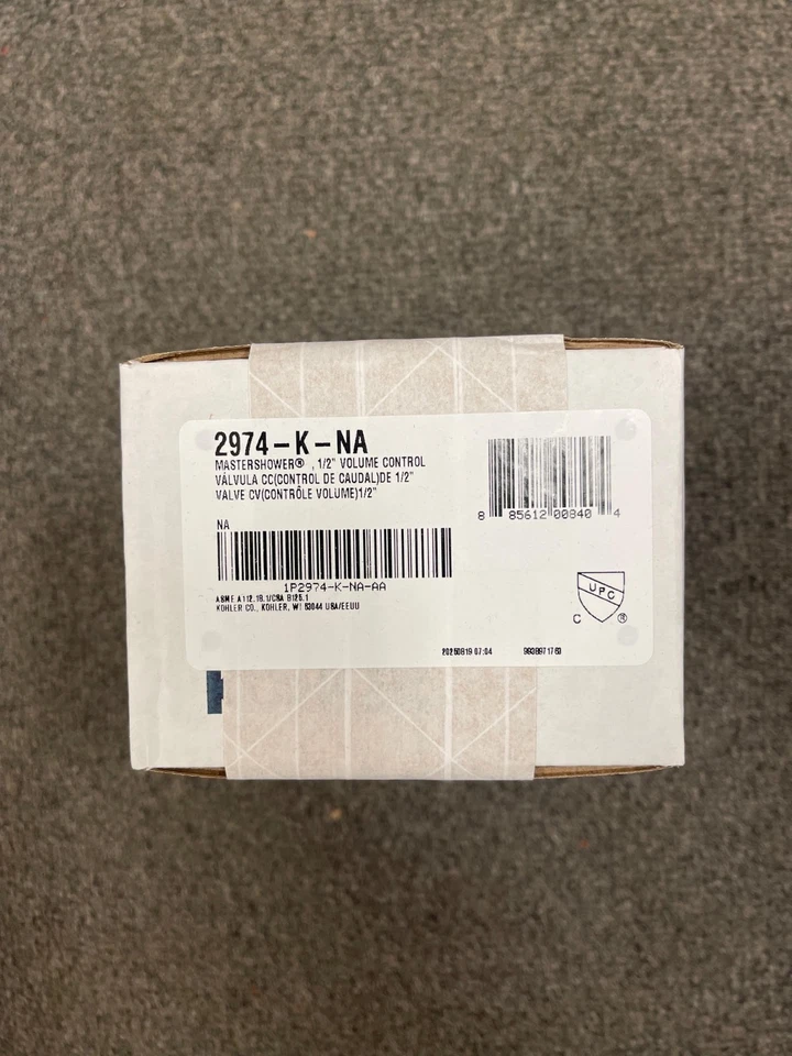 Válvula de control de volumen Kohler K-2974-K-NA Mastershower 1/2" Foto 1 de 1