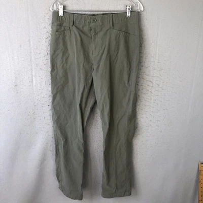 Pantalones Eddie Bauer para mujer 8 verdes elásticos mezcla de nailon senderismo al aire libre Travex Gorp Foto 1 de 4