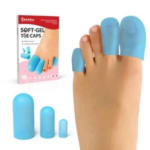 Toe Cap Bunion Protector Cover - 16 Pcs Toe Protector for Women Men - Cushion... - Picture 1 of 7