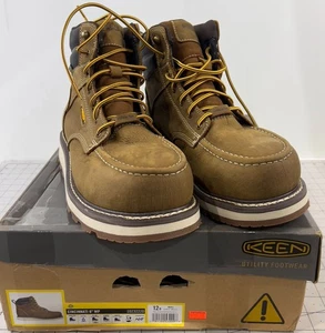Keen Utility Cincinnati 6" WP Herren Gr. 12 braune Arbeitsstiefel Kohlefaserkappe - Bild 1 von 10