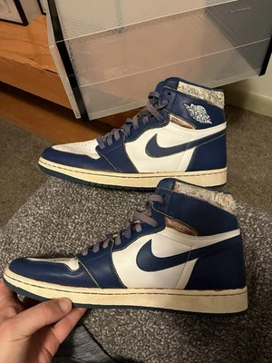 Jordan 1 Retro High OG Storm Blue 2016 Size 13 Custom Aged — 第 1/4 张图片