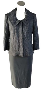 classiques Entier Damen S/2 schwarz Reißverschluss vorne Blazer & Bleistiftrock Abendanzug - Bild 1 von 12