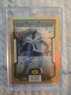 2023 Score Ahmad Gardner #292 Gold Zone Signatures /50 (AU) - Image 1 of 2