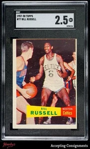 1957-58 Topps #77 Bill Russell RC Rookie SGC 2.5 GOOD+ HOF CELTICS - Picture 1 of 2