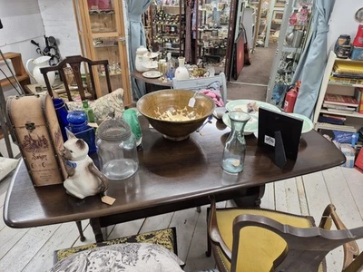 Ercol Refectory Plank Top Dining Table Retro  - Image 1 of 4