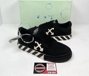 Größe 40EU/7US - Off-White Vulcanized Canvas Black/White Sneakers🖤 EINZELHANDEL 500 $! - Bild 1 von 9